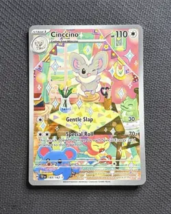 Pokemon TCG Cinccino 183/162 Temporal Forces Holo Card IR Full Art - Image 1