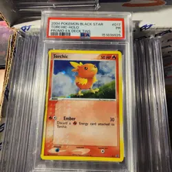 PSA 1 Poor 2004 Pokemon Black Star Torchic-Holo Promo-EX Deck Tins #017 Pop 1 - Image 1