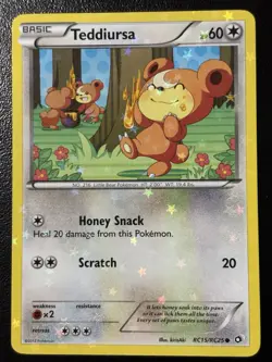 Teddiursa RC15/RC25 Common Legendary Treasures: Radiant Collection Pokemon Card - Image 1