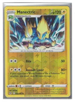 Manectric 55/196 Lost Origin Reverse Holo Rare Pokemon TCG NM - Image 1