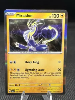 Pokemon TCG Scarlet & Violet Miraidon #80/198 Holo Rare - Image 1