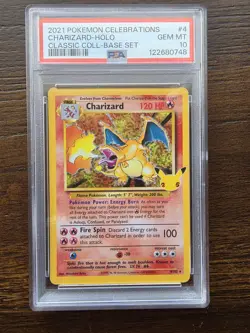 2021 Pokemon SWSH Celebrations Charizard Classic Holo #4/102 PSA 10 - Image 1
