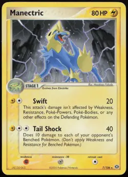Manectric 7/106 MP Deck Exclusives Rare Pokemon - Image 1