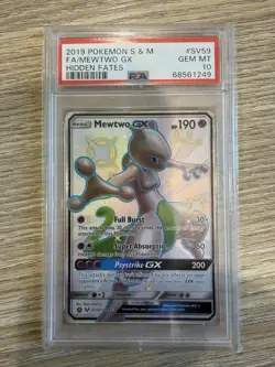 2019 POKEMON SUN&MOON | MEWTWO GX SV59/SV94 | ENG | HIDDEN FATES | PSA 10 GEM MT - Image 1