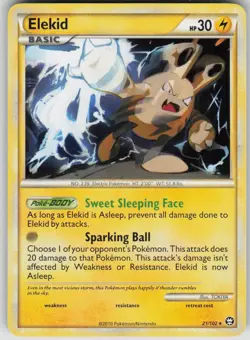 Pokemon TCG Elekid Rare Triumphant 21/102 - Image 1