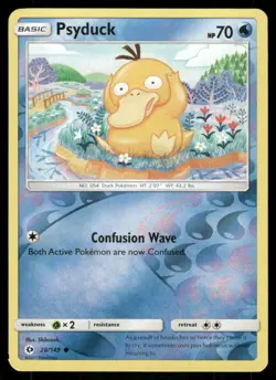 Psyduck 28/149 Common SM Base Set Pokemon Reverse Holo Near Mint - Image 1