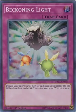 Yugioh! LP Beckoning Light - SPWA-EN057 - Super Rare - 1st Edition Lightly Playe - Image 1