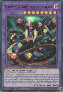Starving Venom Fusion Dragon - FIGA 1st ED Super Rare NM Yugioh - Image 1