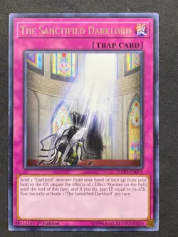 1x The Sanctified Darklord Rare First Edition FLOD-EN075 Light Play - Image 1