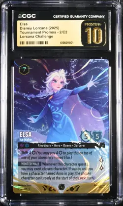 2025 Disney Lorcana - Elsa Tournament Promos 2/C2 - CGC 10 Pristine - Image 1