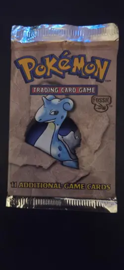 Pokemon Fossil Booster Pack Lapras Sealed 11 Cards Trading Card Game - Image 2