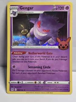 2023 Pokemon Gengar Trick Or Trade / Lost Origin Holo Card 66/196 Near Mint - Image 1