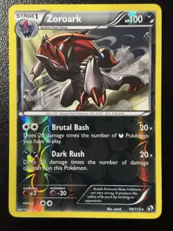 Pokemon TCG Zoroark Legendary Treasures Reverse Holo Card 90/113 2013 LP - Image 1