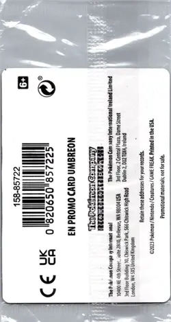 Sealed - Umbreon - (EB Games Exclusive) 130/197 - Pokemon Card - Image 2