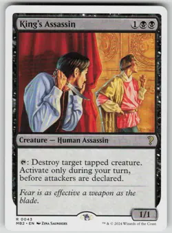 King's Assassin (White Border) Rare Mystery Booster 2 43 MTG Near Mint 2024 - Image 1