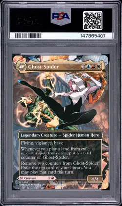 2025 MTG MARVEL'S SPIDER-MAN SCENE BORDERLESS GHOST-SPIDER/GWEN STACY PSA 10 - Image 2