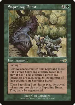 1 Saproling Burst, Nemesis LP Lightly Played Condition Magic the Gathering MTG - Image 1
