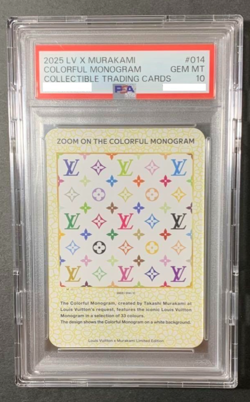 PSA10 Louis Vuitton Takashi Murakami Card ZOOM ON THE COLORFUL MONOGRAM 014 - Image 1