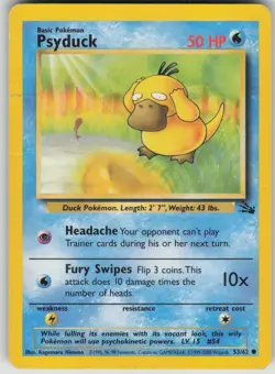 Pokemon TCG Psyduck Common Fossil 53/62 - Image 1