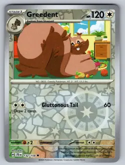 Greedent 132/159 Uncommon Journey Together Pokemon Reverse Holo Near Mint - Image 1