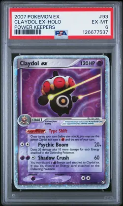 2007 POKEMON EX POWER KEEPERS #93 CLAYDOL EX-HOLO PSA 6 - Image 1