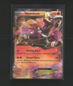 2015 Pokemon Houndoom EX Holo Ultra Rare XY BREAKthrough 21/162 LP - Image 1
