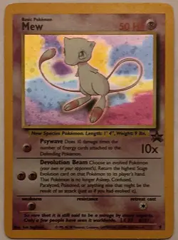 MEW #9 WOTC Black Star Promo Vintage Holo Pokemon TCG - Image 1