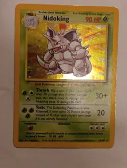 Nidoking 11/102 Base Set Holo Rare Vintage Pokemon TCG WOTC - Image 1