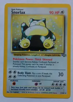 Snorlax 11/64 Jungle Holo Rare Pokemon TCG WOTC LP+ - Image 3