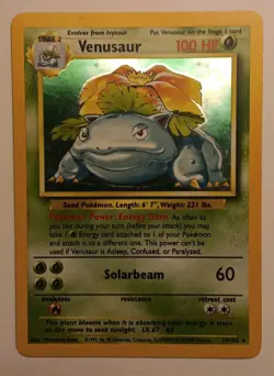 Venusaur 15/102 Base Set Holo Rare Vintage Pokemon TCG - Image 1