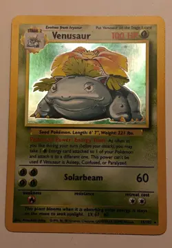 Venusaur 15/102 Base Set Holo Rare Vintage Pokemon TCG - Image 2