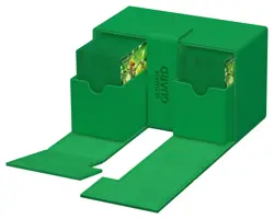 Ultimate Guard Twin Flip n Tray Green 160+ Monocolor Deck Case Card Box Xenoskin - Image 5