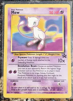 Pokemon 2000 Black Star Promo Mew 8 MP - Image 1