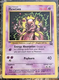 Pokemon 2000 Black Star Promo Mewtwo 14 HP - Image 1