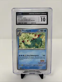 Pokemon TCG Feraligatr 213 SVP Illustration Contest 2024 Promo English CGC 10 - Image 1
