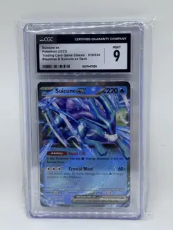 Pokemon TCG SUICUNE EX CGC MINT 9 010/034 BLASTOISE AND SUICUNE EX DECK - HOLO - Image 1