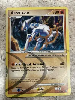 💥 Pokemon TCG Arceus AR8 LV. 100 Platinum Holo Rare 2009 Edition NM - Image 1