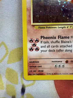 Blaine's Moltres 1/132 Holo R Gym Heroes PokemonWOTC 2000 EN MP - Image 5