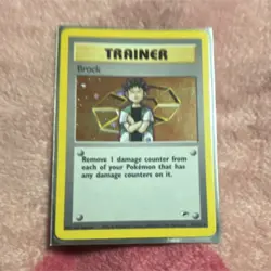 Pokemon TCG Brock Trainer Gym Heroes 15/132 Holo Rare English Unlimited - Image 1
