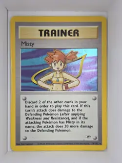 Trainer HOLO Misty 18/132 1999 Wizards Pokemon TCG Moderately Played - Image 1