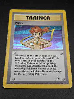 Trainer HOLO Misty 18/132 1999 Wizards Pokemon TCG Moderately Played - Image 3