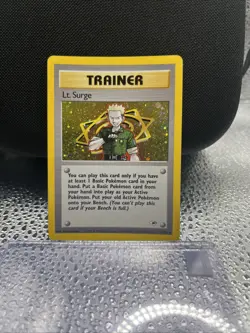 Pokemon Lt. Surge Holo Rare Trainer 17/132 Gym Heroes 2000 LP - Image 1