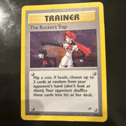 Pokemon TCG The Rocket's Trap 19/132 Holo Rare Gym Heroes 2000 WOTC VTG MP - Image 1