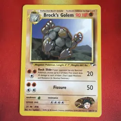 Pokemon Brock's Golem 20/132 - Non-Holo Rare - Gym Heroes LP - Vintage WotC - Image 1