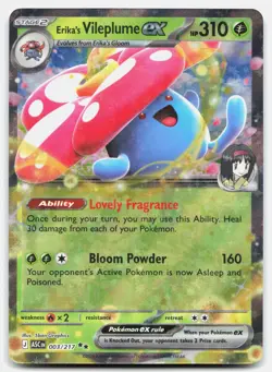 Erika's Vileplume ex 003/217 Double Rare ME: Ascended Heroes Pokemon Near Mint - Image 1