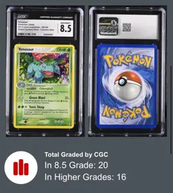Pokemon EX Crystal Guardians 28/100 Venusaur Cosmos Holo Rare CGC 8.5 NM/MINT+ - Image 1