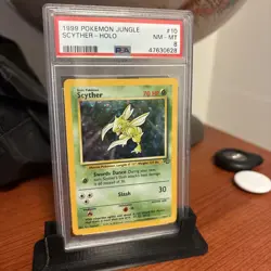 1999 Jungle Scyther #10 Holo PSA 8 - Image 1