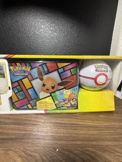 Pokemon Costco Collector 3-Pack: Eevee Treasure Chest Quick & Premier Ball Tins - Image 3