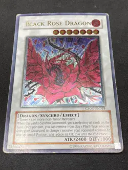 Yu-Gi-Oh Black Rose Dragon CSOC-EN039 Ultimate Rare Heavy Play - Image 2