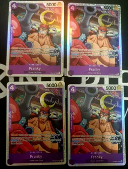 🔥 Franky SR OP09-072 Playset 4x Cards - One Piece Card Game TCG - English NM/M - Image 1